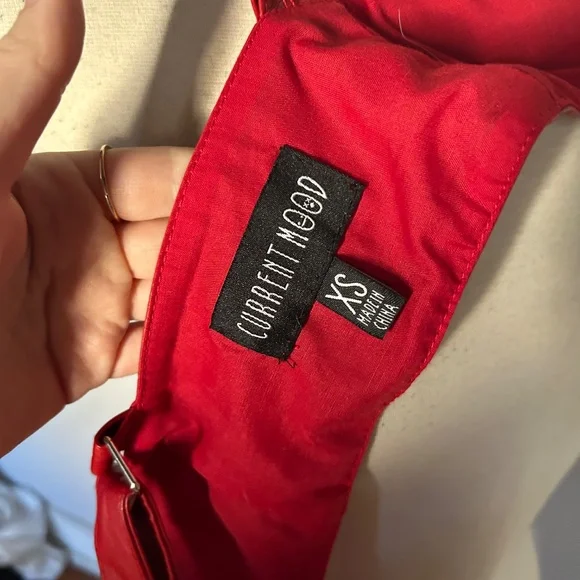 Current Mood Faux Leather Buckle Top XS - Picture 6 of 6